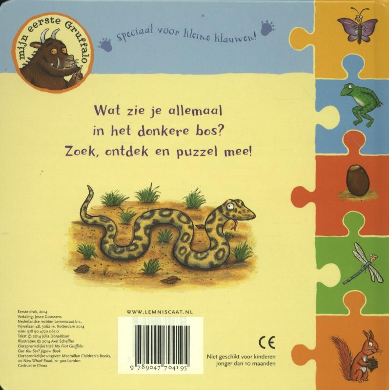 Ik zie, ik zie.. Gruffalo puzzelboek achterkant