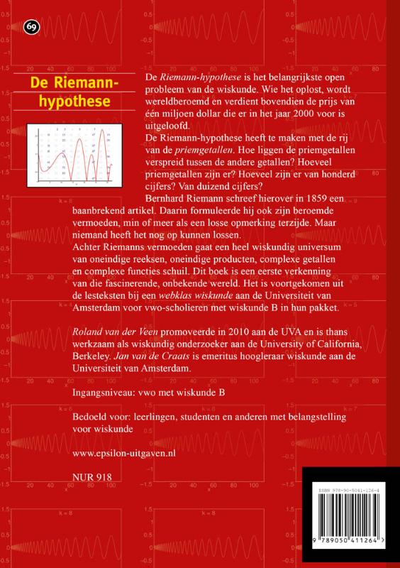 De Riemann-hypothese / Epsilon uitgaven / 69 achterkant