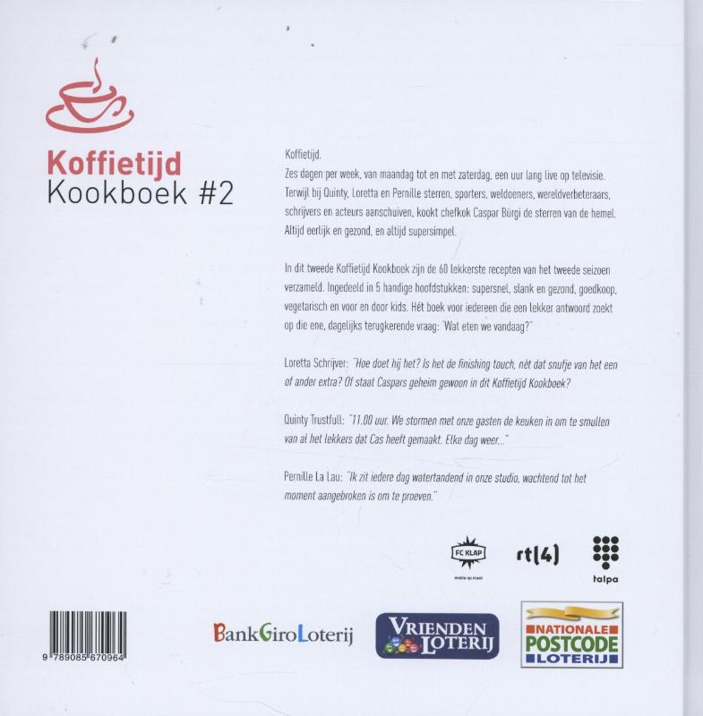 Koffietijd kookboek 2 De lekkerste 60 koffierecepten Koffietijd kookboek 2 De lekkerste 60 koffierecepten achterkant