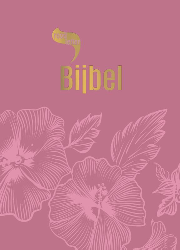 Roodletterbijbel - design bloemen / Roodletterbijbel