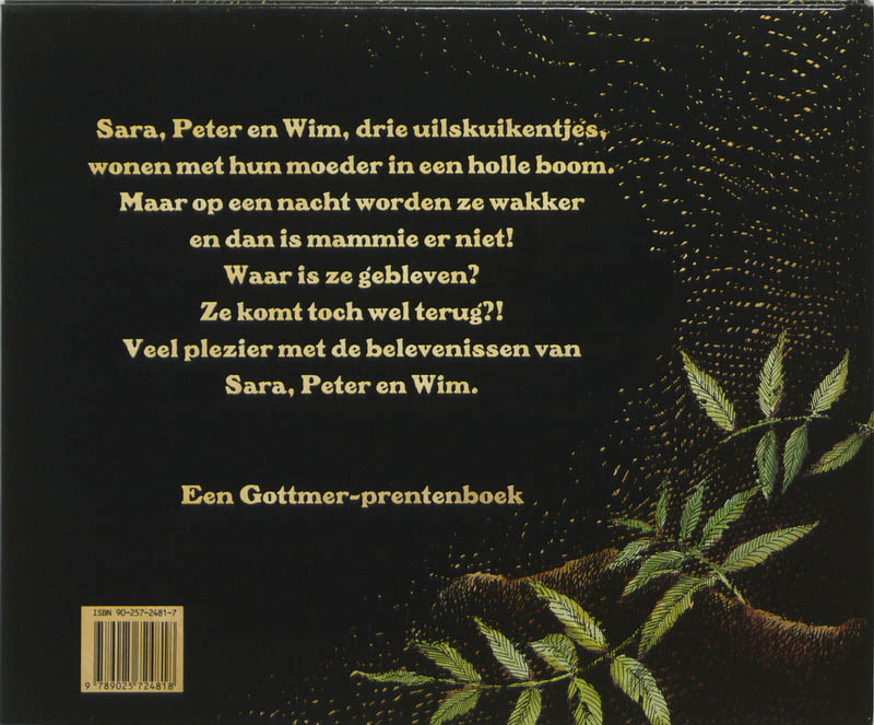 Uilskuikentjes / Gottmer-prentenboek achterkant