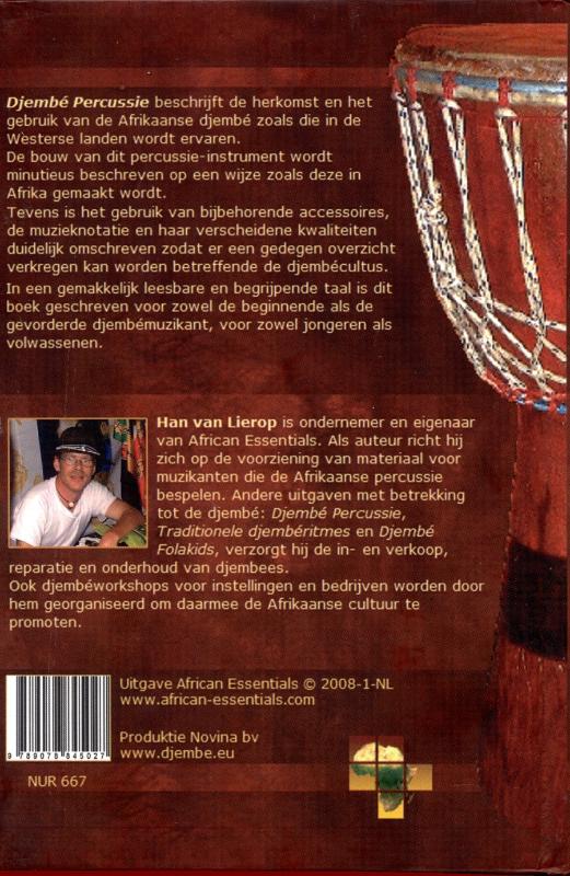 Djembe Percussie - Han van Lierop achterkant