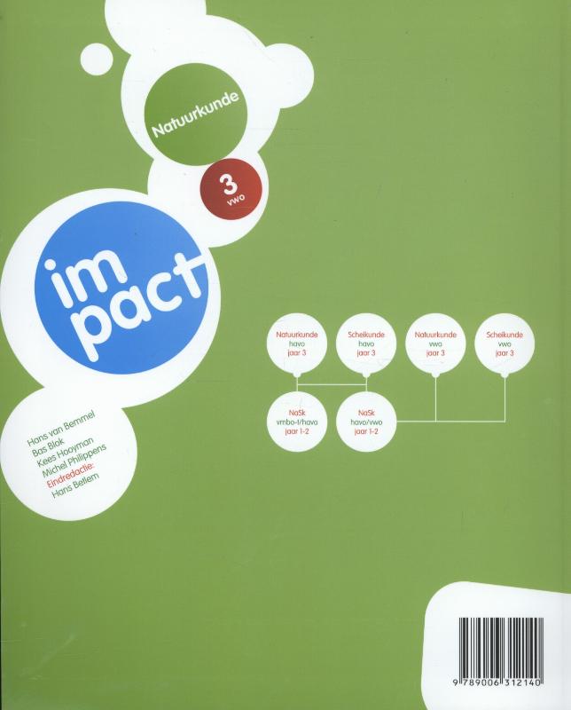 Impact natuurkunde 3 Vwo Basisboek achterkant