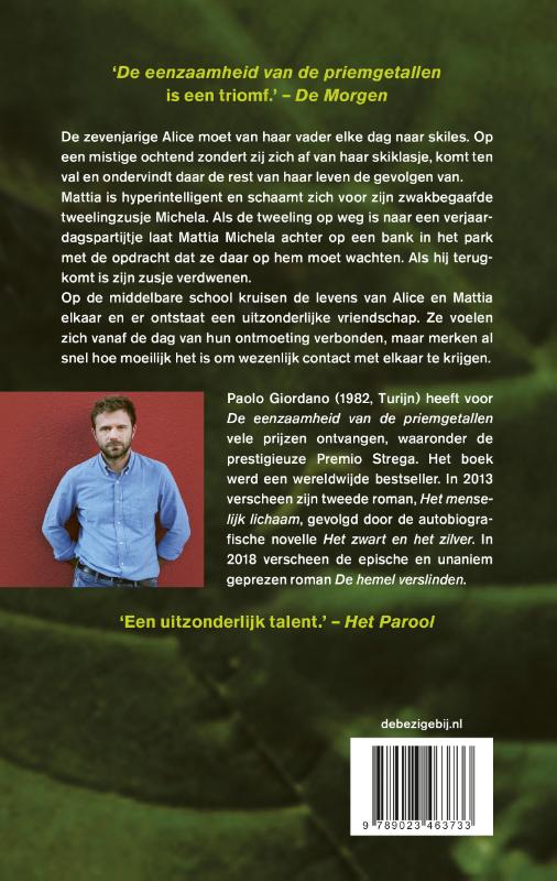 De eenzaamheid van de priemgetallen De eenzaamheid van de priemgetallen achterkant