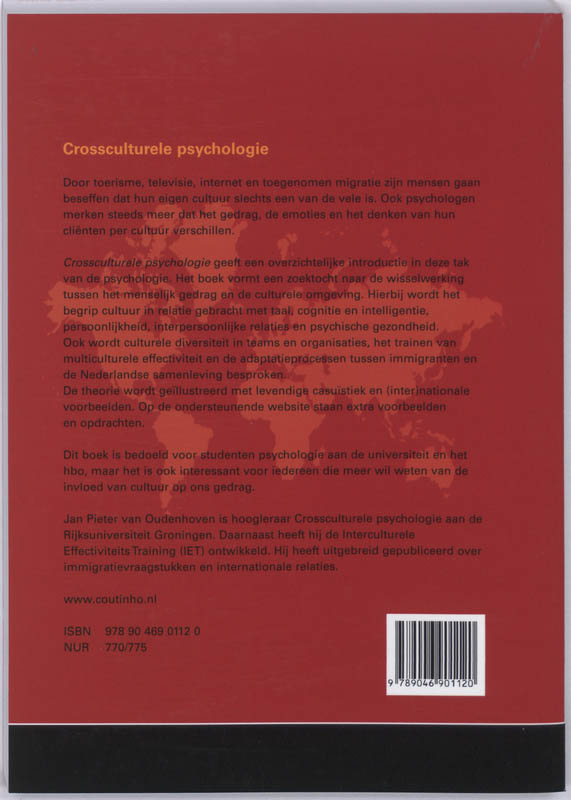 Crossculturele Psychologie achterkant