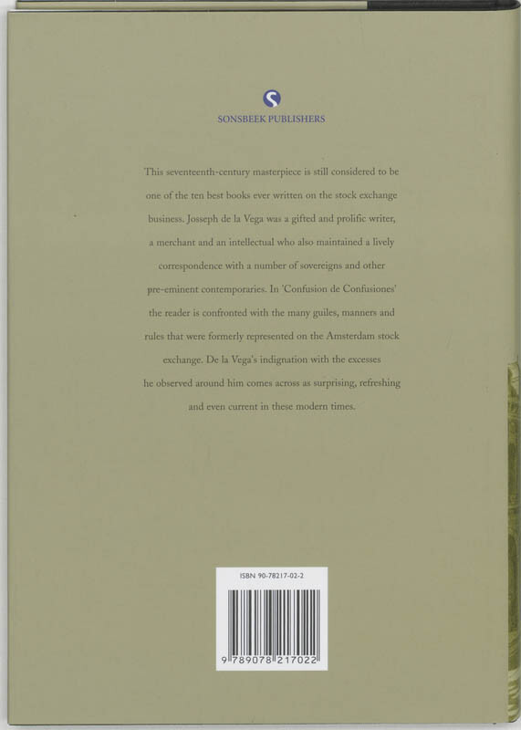 Confusion of Confusions achterkant