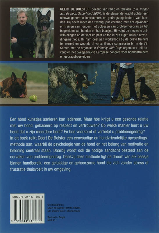 Uw hond trainen en opvoeden Uw hond trainen en opvoeden achterkant