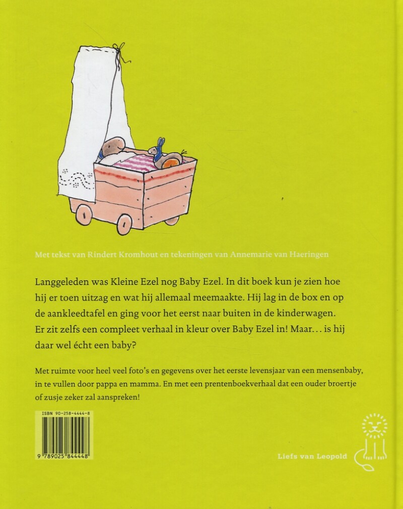 Het Kleine Ezel babyboek Het Kleine Ezel babyboek achterkant