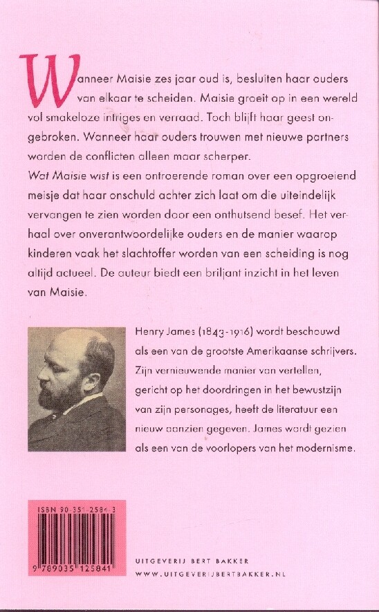 Wat Maisie wist / Folioreeks achterkant
