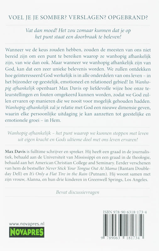 WANHOPIG AFHANKELIJK achterkant