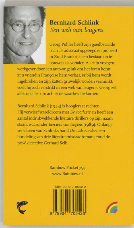 Een web van leugens / Rainbow pocketboeken / 793 achterkant