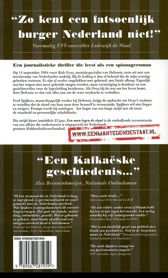 MAN TEGEN DE STAAT achterkant