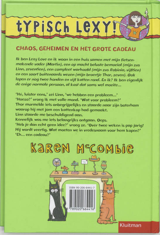 Chaos, geheimen en het grote cadeau / Typisch Lexy achterkant