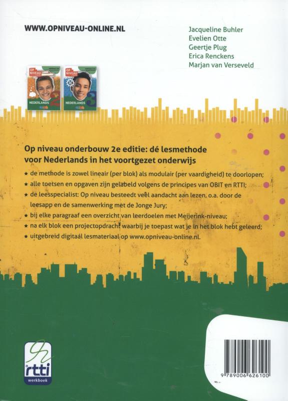 Nederlands / leeropdrachtenboek / Op niveau achterkant