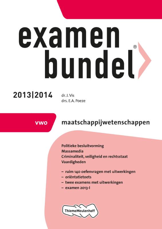 Examenbundel 2013/2014 vwo Maatschappijwetenschappen