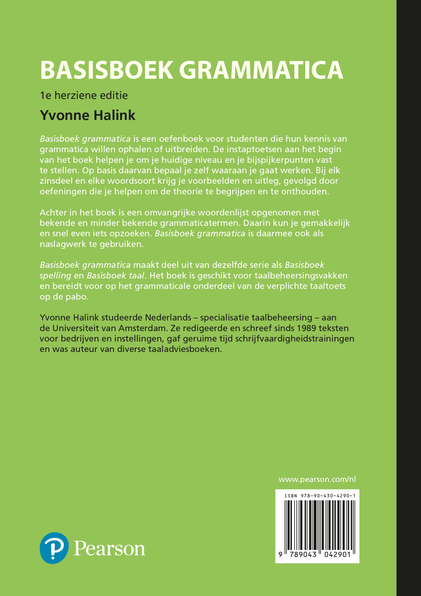 Basisboek grammatica achterkant