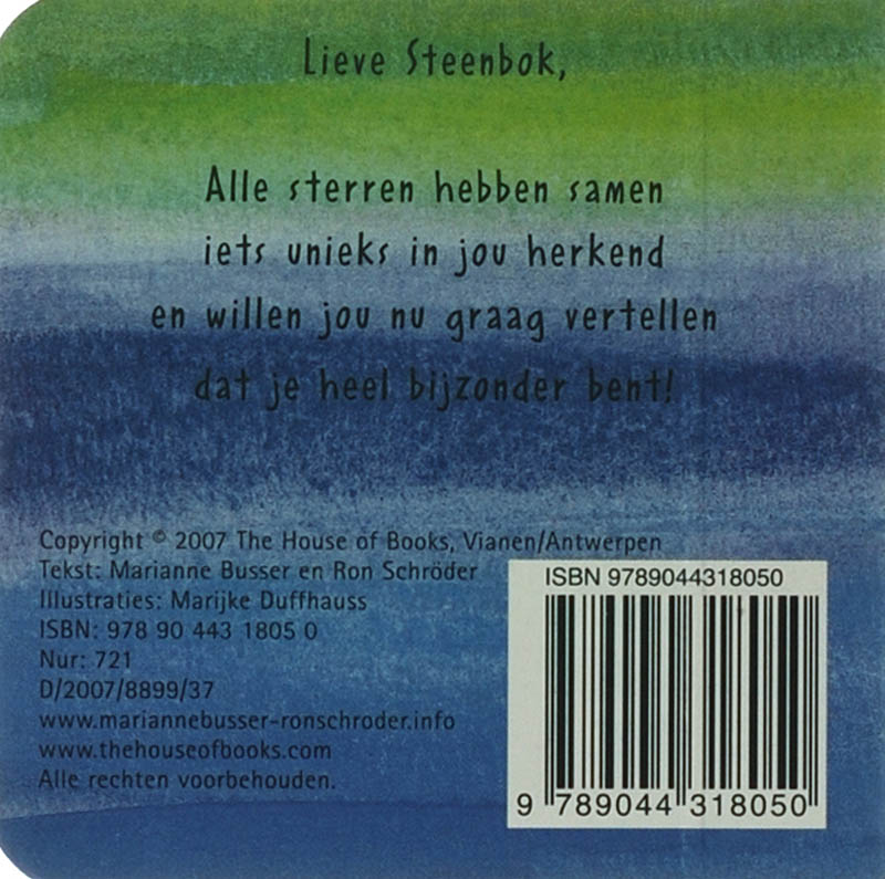 STEENBOK STERRENKINDJES achterkant