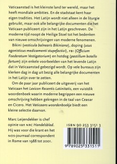 Vaticaans woordenboekje achterkant