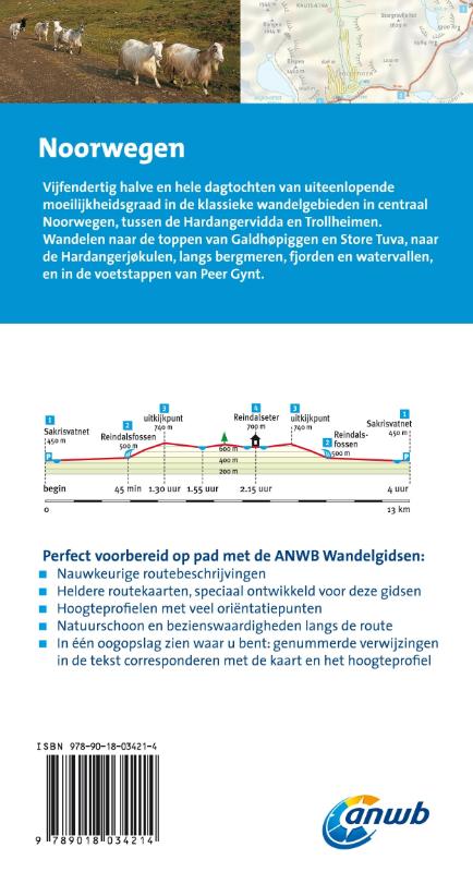 Noorwegen / ANWB wandelgids achterkant