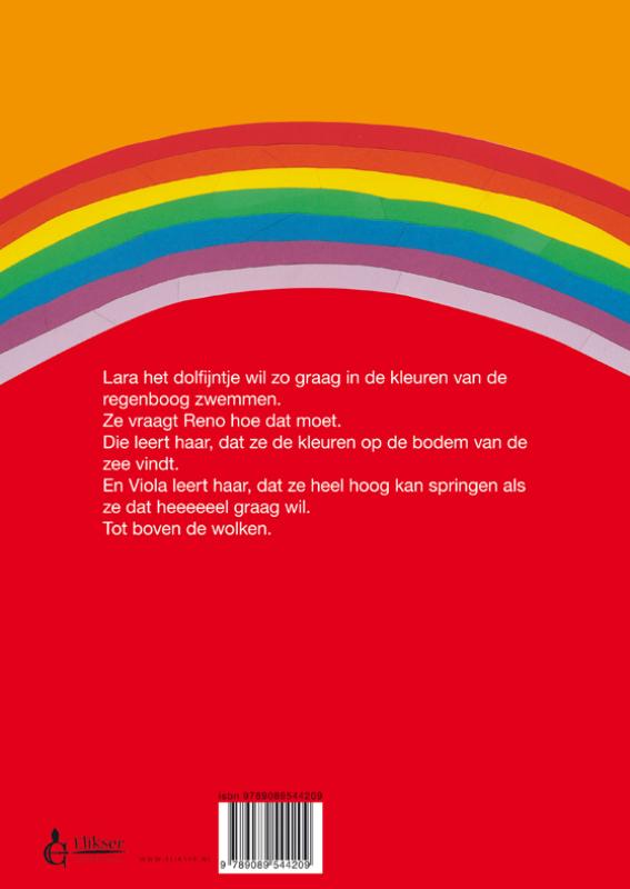 De regenboogdolfijn achterkant