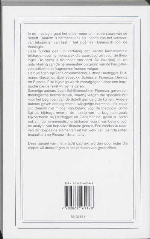 Schriften Verstaan achterkant