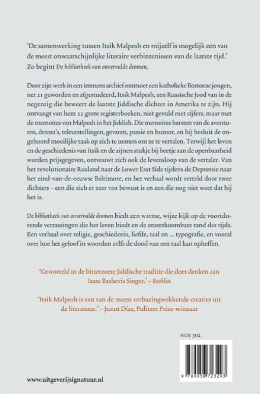 De bibliotheek van onvervulde dromen achterkant