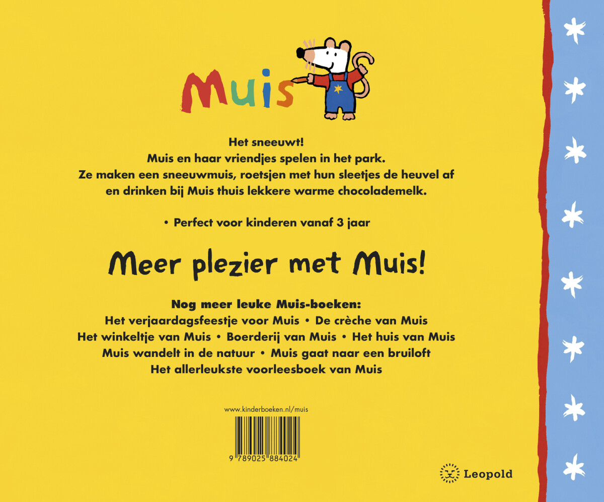 Muis in de sneeuw / Een Muis ontdekt-boek achterkant