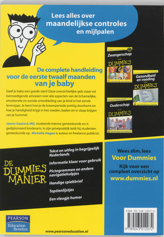 Je baby's eerste jaar voor Dummies / Voor Dummies achterkant