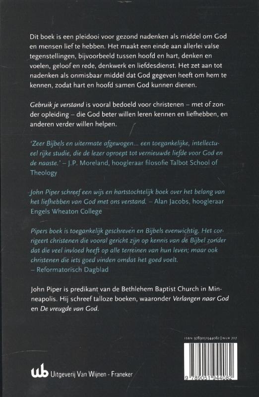 Gebruik je verstand! Gebruik je verstand! achterkant