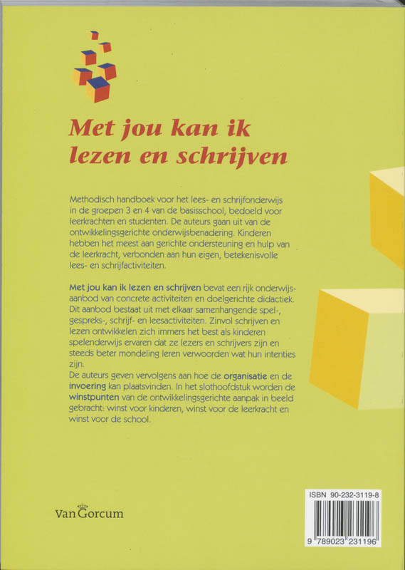 Met jou kan ik lezen en schrijven / Ontwikkelingsgericht onderwijs achterkant