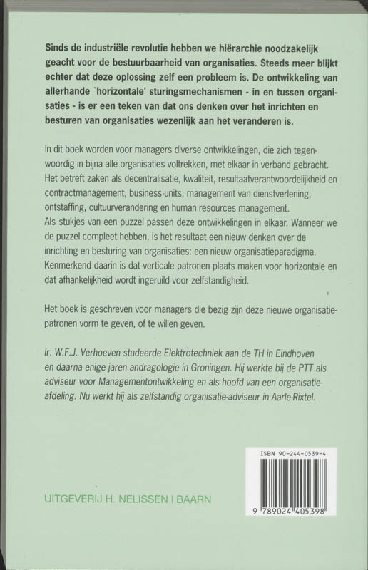 Managen zonder hierarchie / PM-reeks achterkant