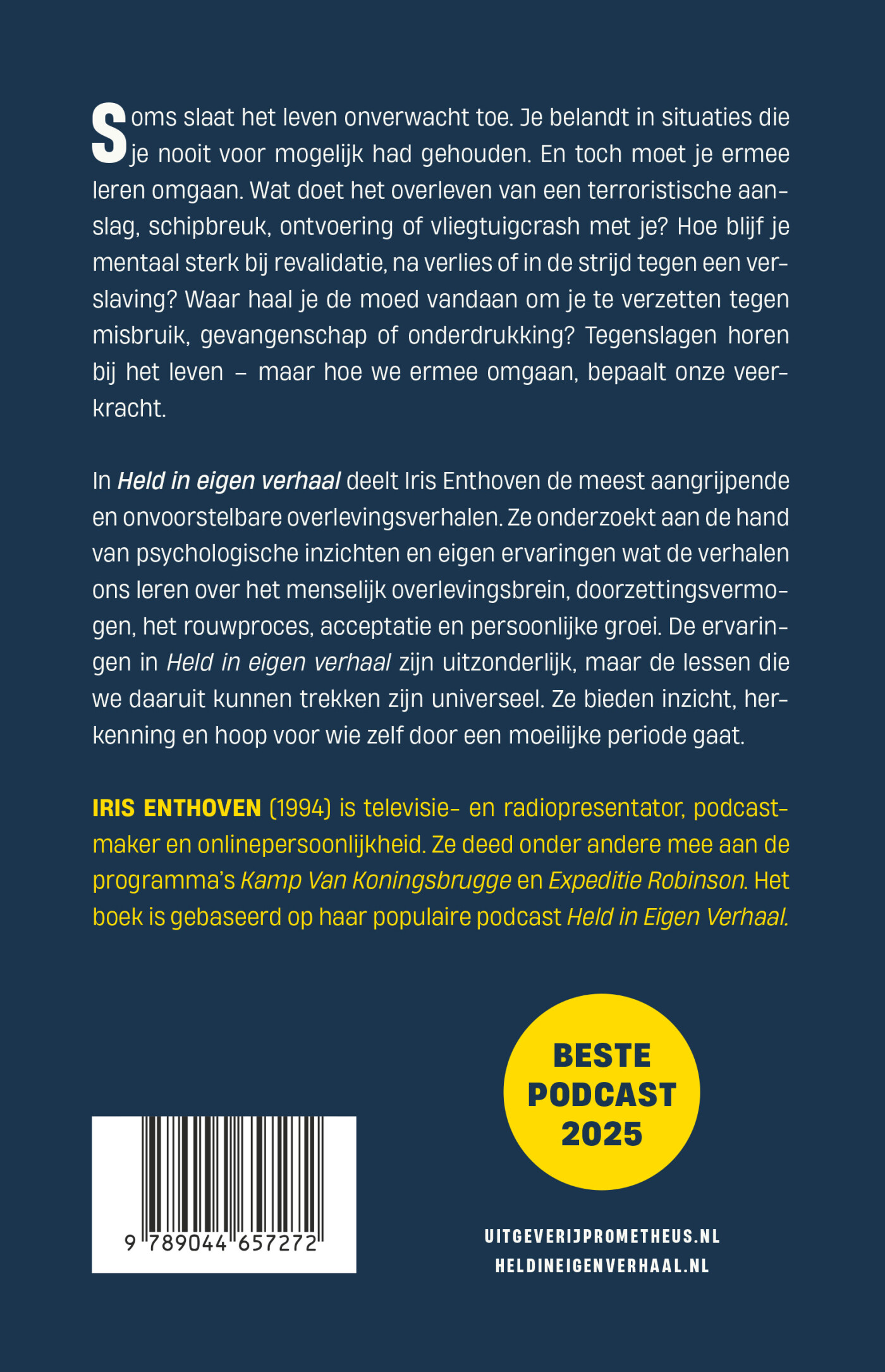 Held in eigen verhaal achterkant