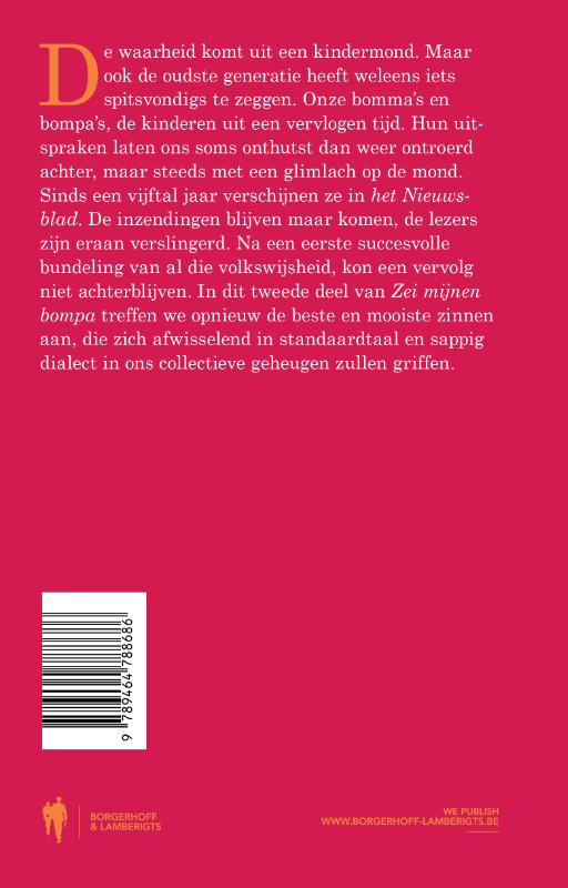 Zei mijnen bompa, maar hij had het ook vaak van ons bomma / 2 achterkant
