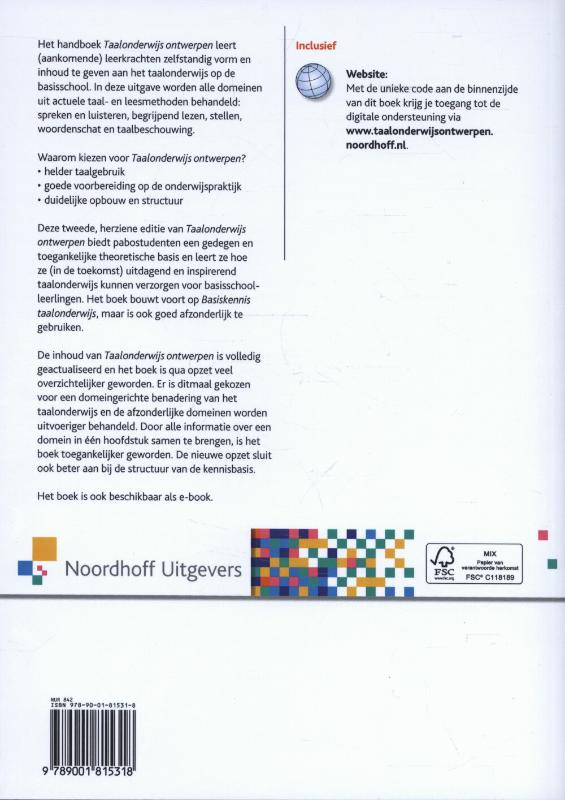 Taalonderwijs ontwerpen / Vast Boek / Noordhoff Taalonderwijs ontwerpen / Vast Boek / Noordhoff achterkant