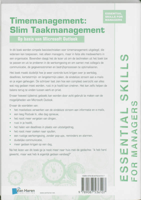 Timemanagement: Slim Taakmanagement / Best practice achterkant