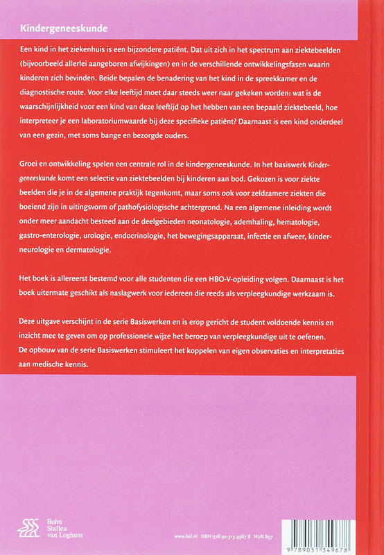 Kindergeneeskunde / Basiswerk V&V / Niveau 5 Kindergeneeskunde / Basiswerk V&V / Niveau 5 achterkant
