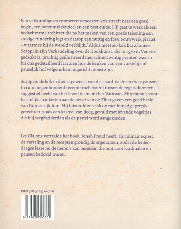 Koken voor kardinalen achterkant