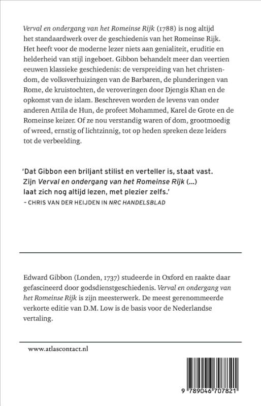 Verval en ondergang van het Romeinse Rijk achterkant