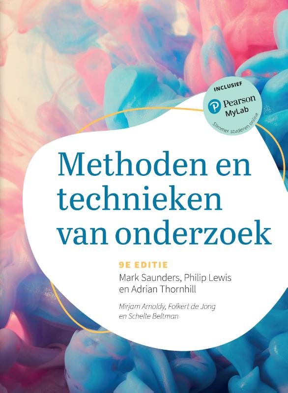 Mark N.K. Saunders Methoden En Technieken Van Onderzoek, 9e Editie Met MyLab Nl Toegangscode
