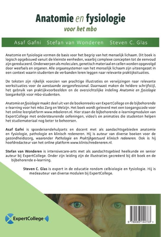 Anatomie en fysiologie / voor het mbo achterkant
