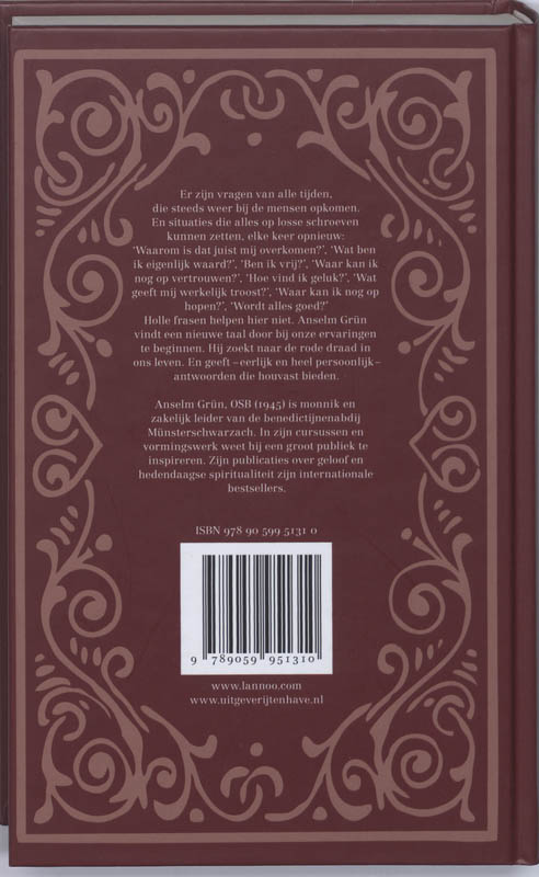 Anselm Grün's boek met antwoorden Anselm Grün's boek met antwoorden achterkant