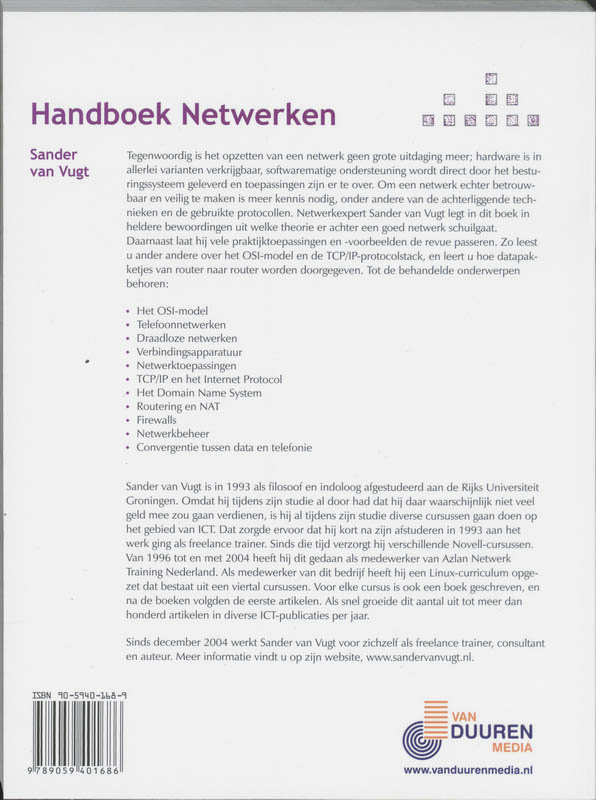 Handboek Netwerken achterkant