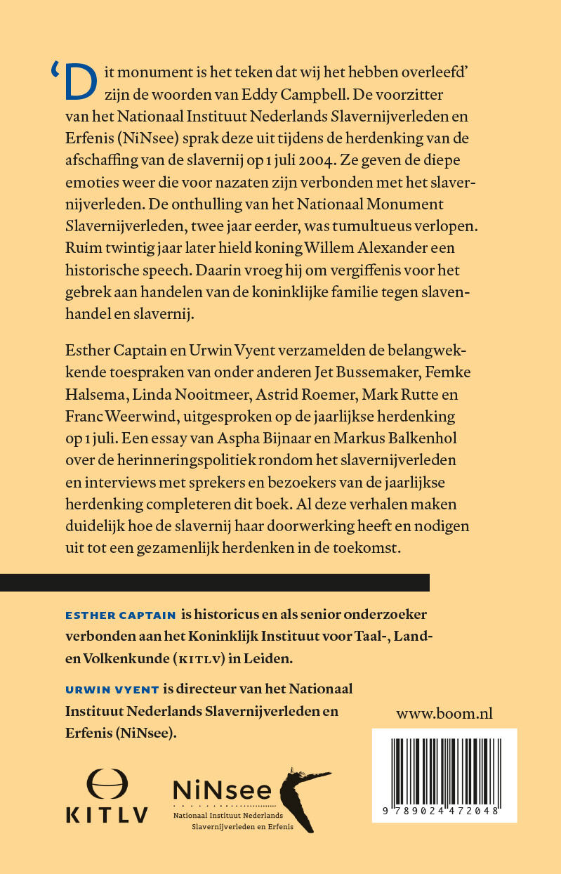 Dit monument is het teken dat wij het hebben overleefd achterkant