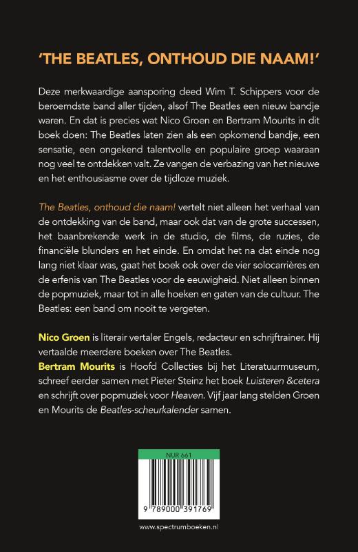 The Beatles, onthoud die naam! achterkant
