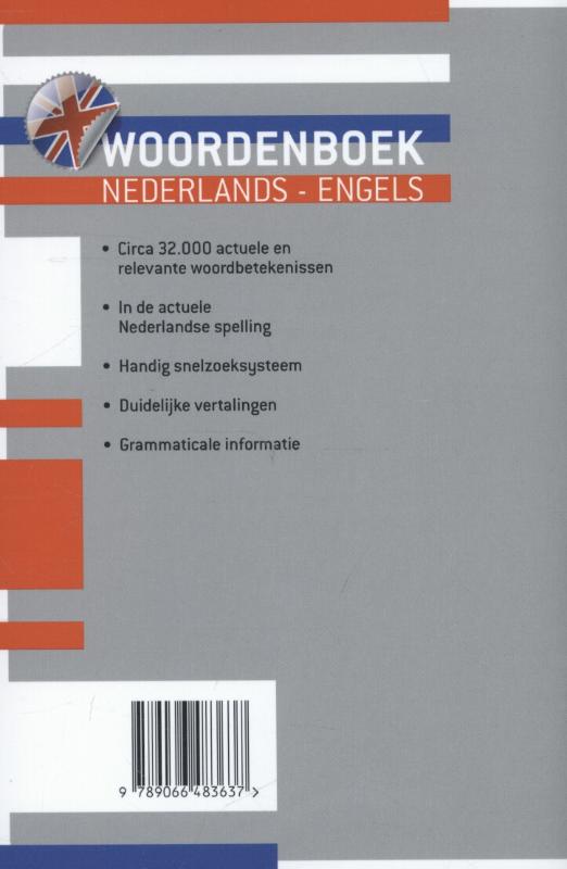Woordenboek Nederlands-Engels achterkant
