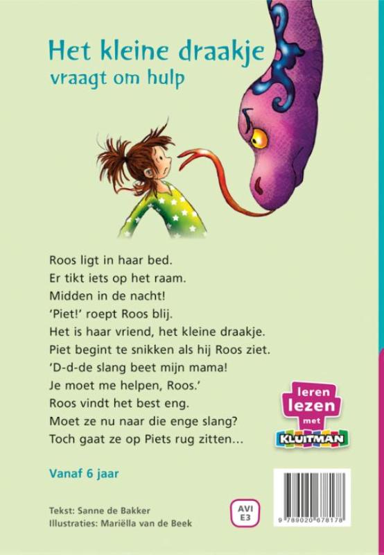 Het kleine draakje vraagt om hulp / Leren lezen met Kluitman achterkant