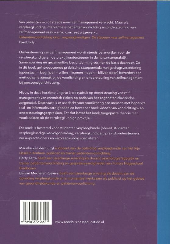 Patiëntenvoorlichting door verpleegkundigen achterkant