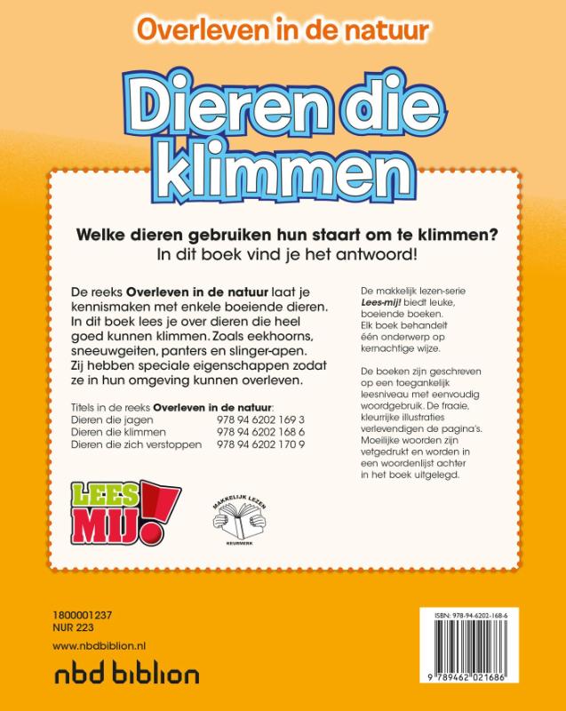 Dieren die klimmen / Overleven in de natuur achterkant