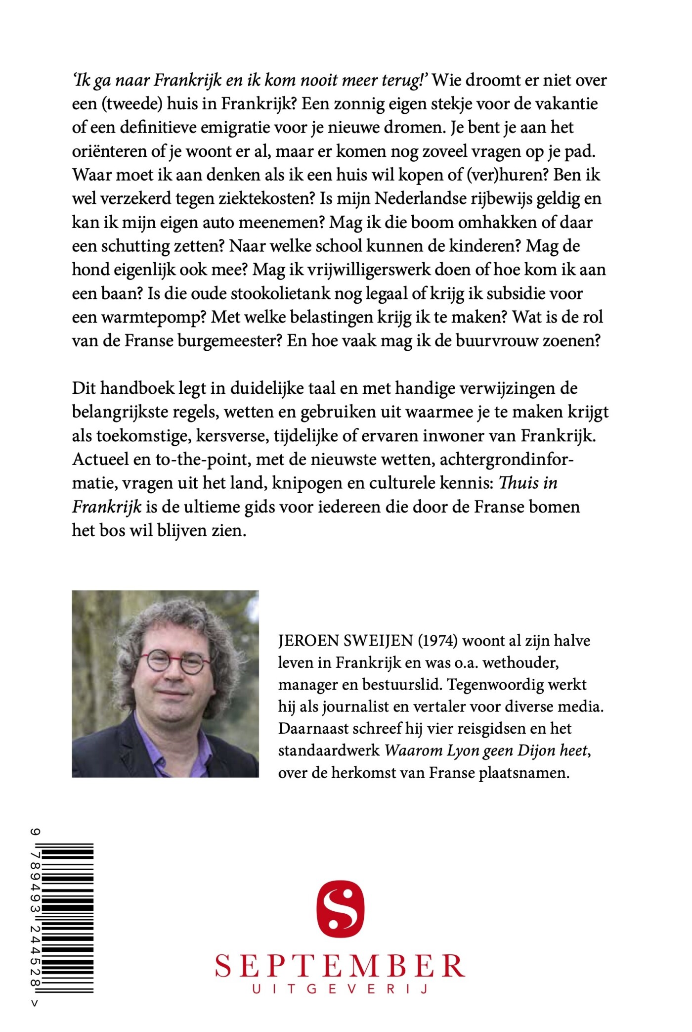Thuis in Frankrijk achterkant