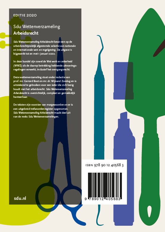 Sdu Wettenverzameling Arbeidsrecht / 2020 / Sdu wettenverzameling achterkant